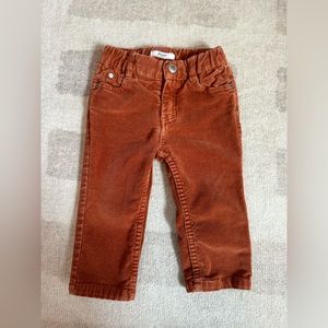 Jacadi Paris Rust Corduroy Pants (Size 12 Months)
